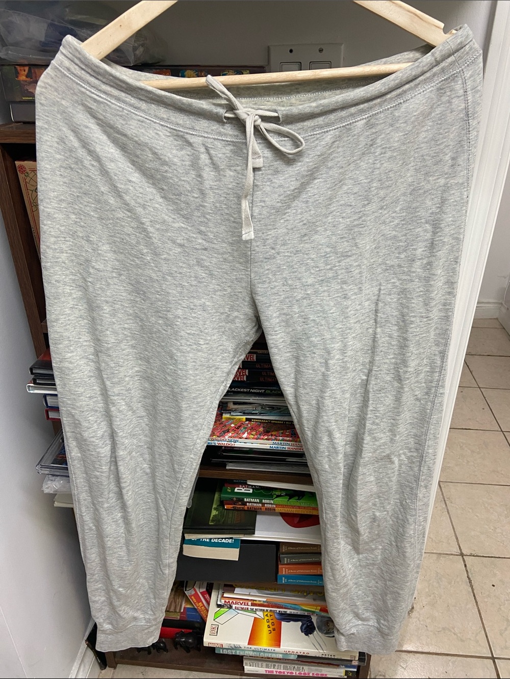 Uniqlo Light Gray Cotton Blend Lounge Pants